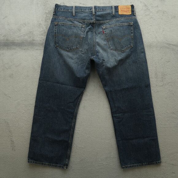 Levi's 569 Jeans Mens Fits 38x29 (Size 38x30) Blue Loose Baggy Straight Denim - Picture 10 of 16
